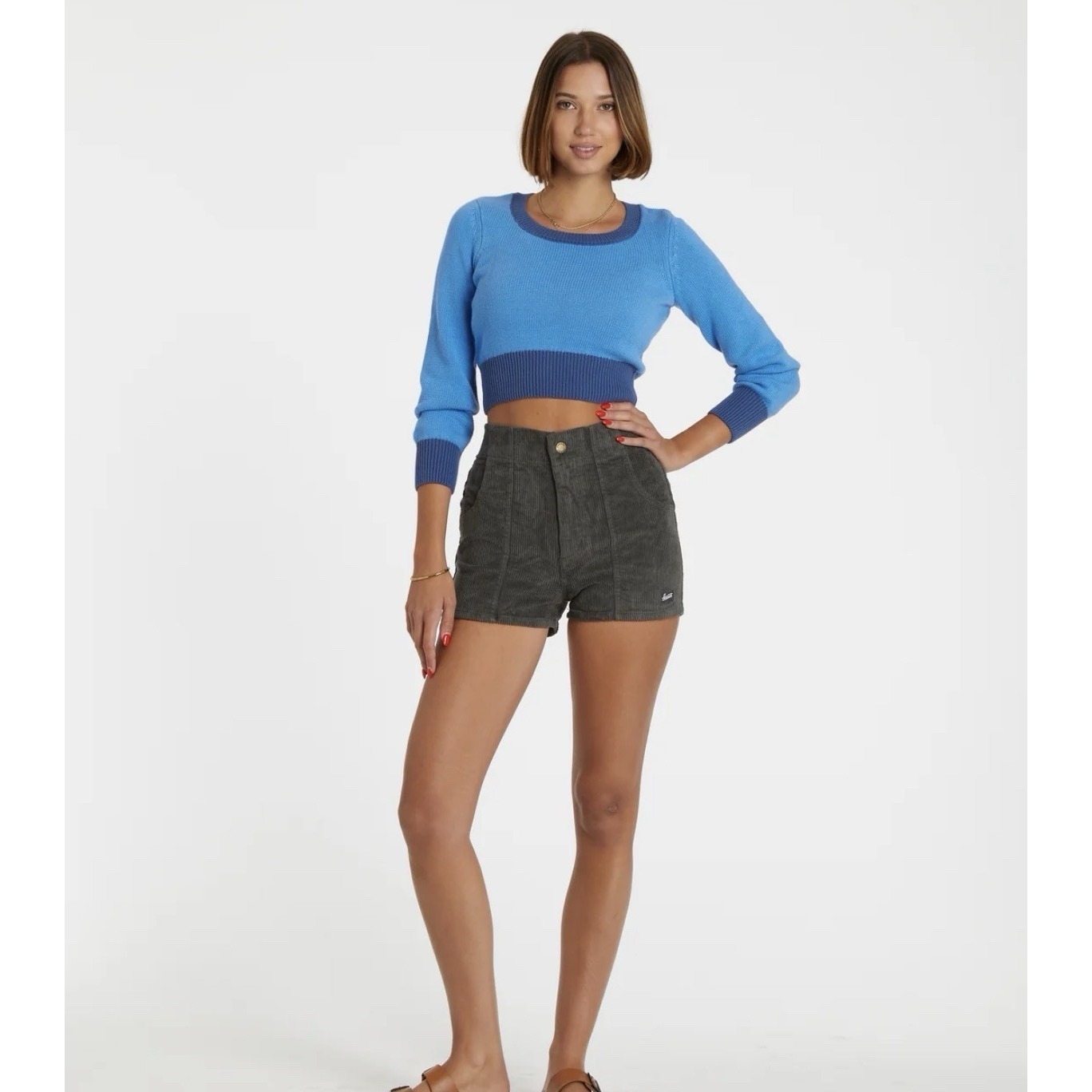 Hammies Corduroy Shorts Charcoal Gray California Surf Nwt Women's 28 — image 2 of 8